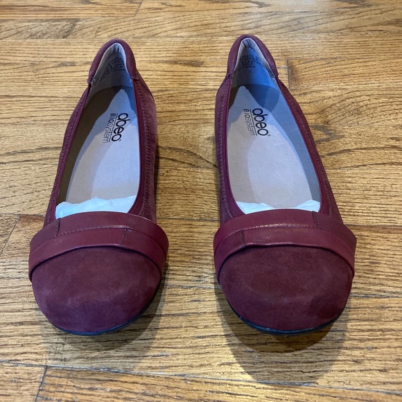 Abeo Tessa flat Burgundy Size 6 - Picture 2 of 6